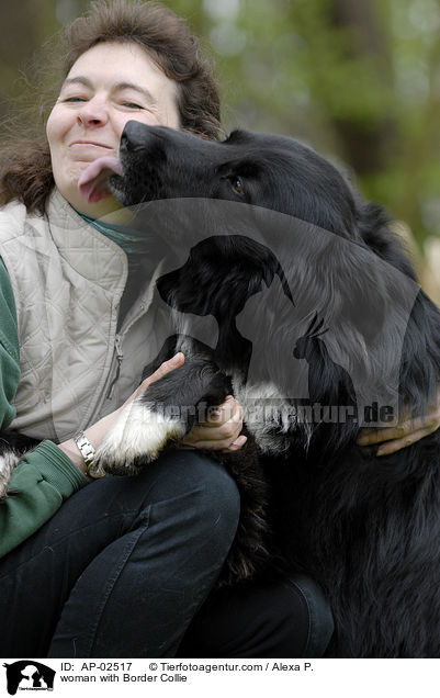 woman with Border Collie / AP-02517