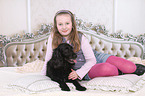 girl and Cocker-Spaniel-mongrel