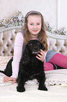 girl and Cocker-Spaniel-mongrel