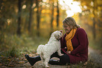 woman and Dachshund-Bolonka-zwetna