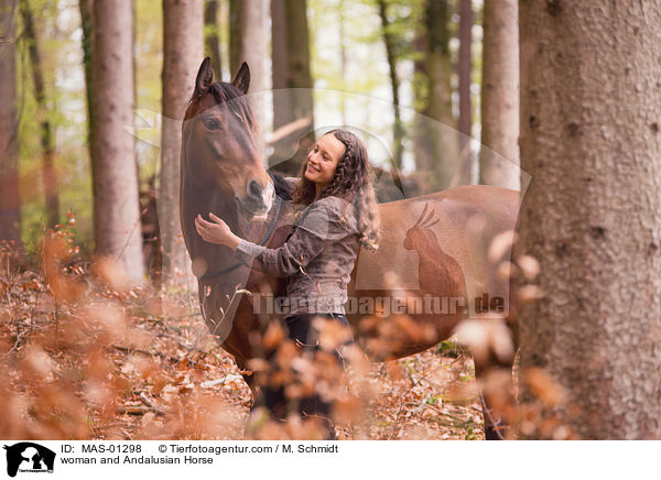 Frau und Andalusier / woman and Andalusian Horse / MAS-01298