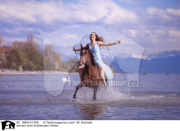 woman and Andalusian Horse / MAS-01358