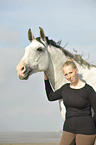 woman with Andalusian horse