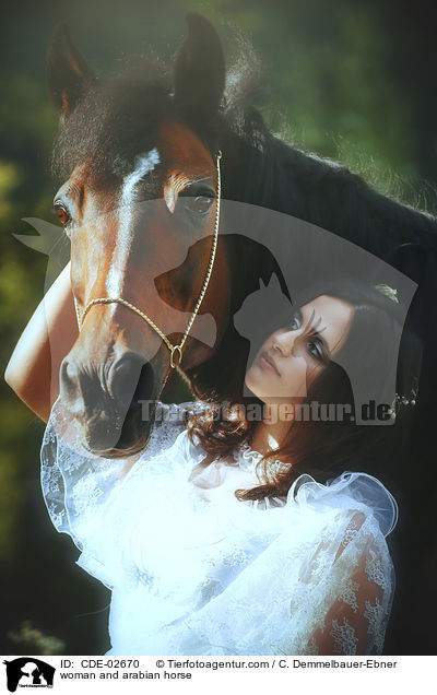Frau und Araber / woman and arabian horse / CDE-02670