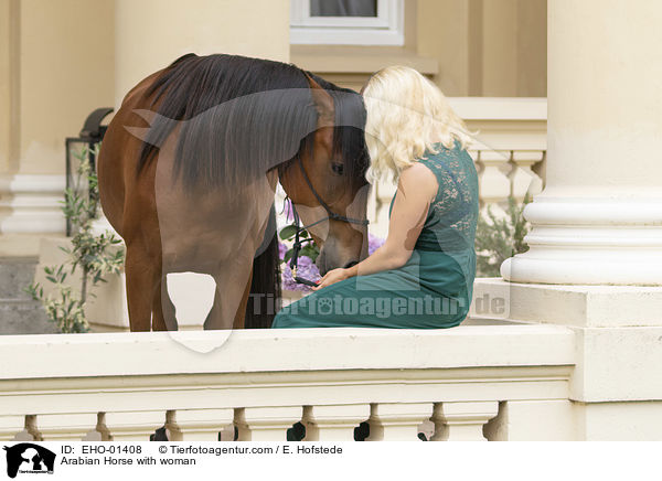Araber mit Frau / Arabian Horse with woman / EHO-01408