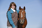 woman with arabian horse