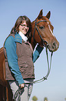 woman with arabian horse