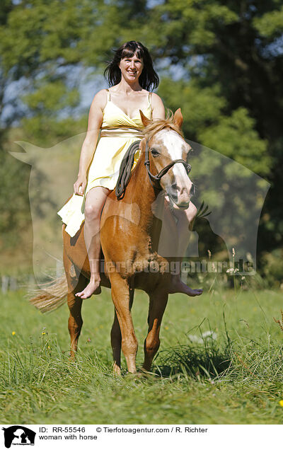 Frau mit Arabohaflinger / woman with horse / RR-55546