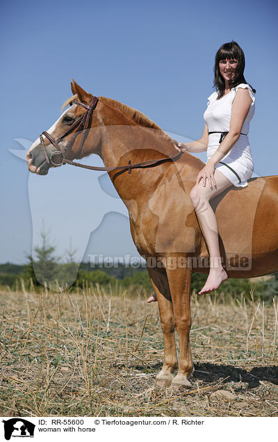 Frau mit Arabohaflinger / woman with horse / RR-55600