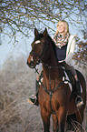 woman with bavarian warmblood