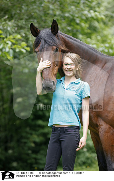 Frau und Englisches Vollblut / woman and english thoroughbred / RR-53483