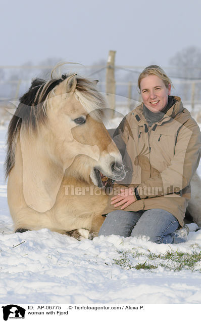 Frau mit Fjordpferd / woman with Fjord / AP-06775