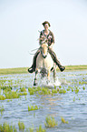 woman rides Fjord