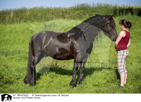 Frau und Friese / woman and Frisian Horse / RR-67635