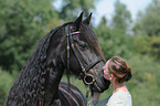 woman with friesian