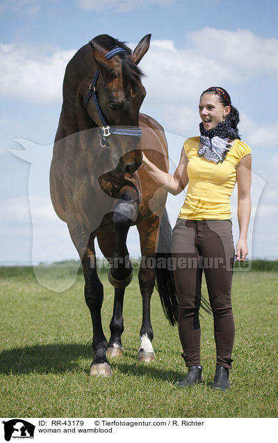 Frau und Deutsches Reitpferd / woman and warmblood / RR-43179