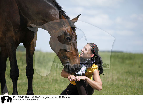 Frau und Deutsches Reitpferd / woman and warmblood / RR-43190