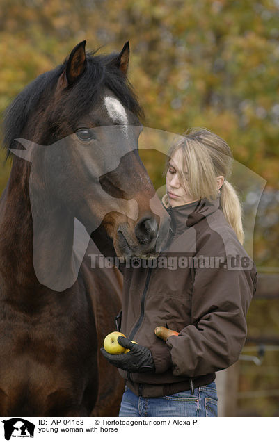 junge Frau mit Pferd / young woman with horse / AP-04153