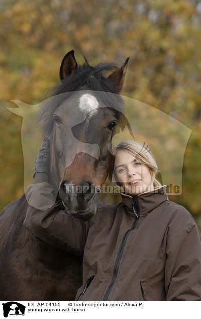 junge Frau mit Pferd / young woman with horse / AP-04155