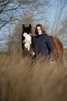 woman and pony