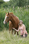 woman with pony