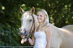 woman with Pony mare