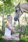 woman with Pony mare