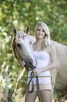 woman with Pony mare