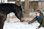 girl and German Riding Pony