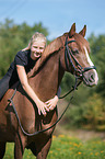 German Riding Pony with woman