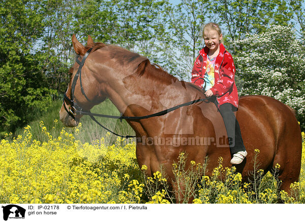 Mdchen auf Pferd / girl on horse / IP-02178