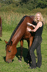 young woman with horse