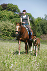 riding with foal