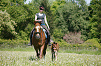 riding with foal