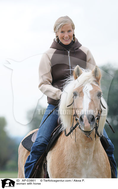 Frau mit Haflinger / woman with horse / AP-03861