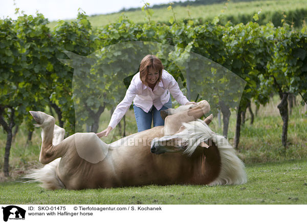 Frau mit Haflinger / woman with Haflinger horse / SKO-01475