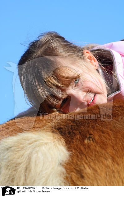 Mdchen mit Haflinger / girl with Haflinger horse / CR-02025