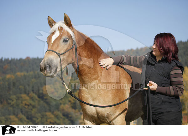 woman with Haflinger horse / RR-47067
