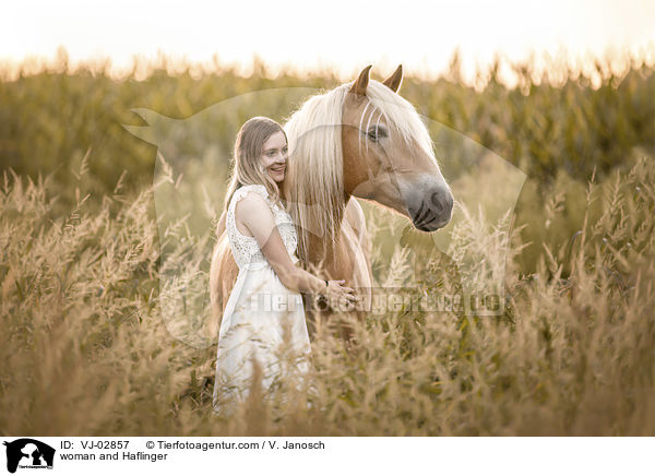 Frau und Haflinger / woman and Haflinger / VJ-02857