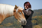 woman with Haflinger horse