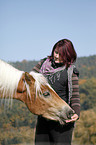 woman with Haflinger horse