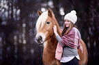 Haflinger with woman