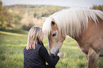 Haflinger with woman