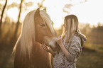 woman with Haflinger