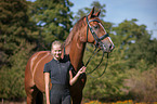 Hanoverian Horse with woman