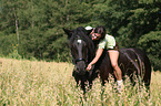 woman rides coldblood