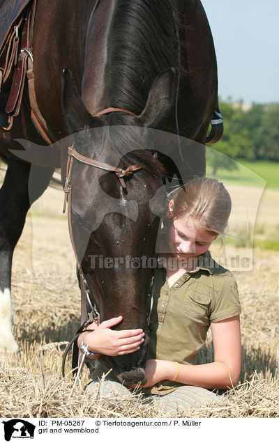 Mdchen und Schsisches Schweres Warmblut / girl and warmblood / PM-05267