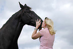 young woman with horse