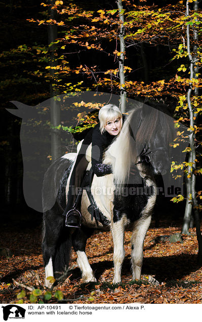 Frau mit Islnder / woman with Icelandic horse / AP-10491