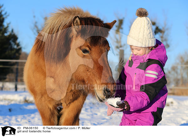 Mdchen und Islnder / girl and Icelandic horse / PM-06150